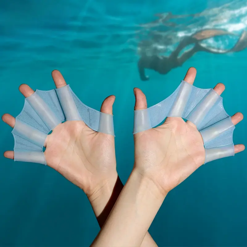 Silicone Hand Puff Swimming Equipment Swimming Gloves Flipping Board Training Gloves Silicone Palm Trainer Swimming Equipment