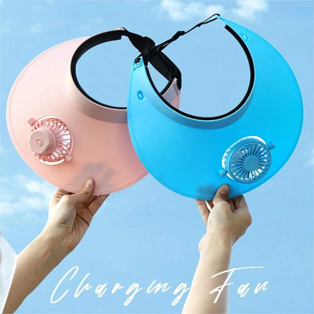 Fan Cap for Summer Shading Sun Protection The Rotating Outdoor USB Power Cable Cap Has Fan with 3 Wind Speeds Summer Shading Cap