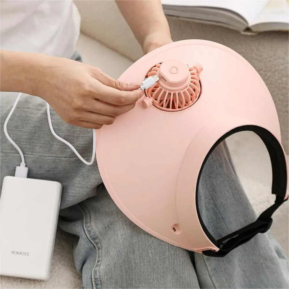 Fan Cap for Summer Shading Sun Protection The Rotating Outdoor USB Power Cable Cap Has Fan with 3 Wind Speeds Summer Shading Cap