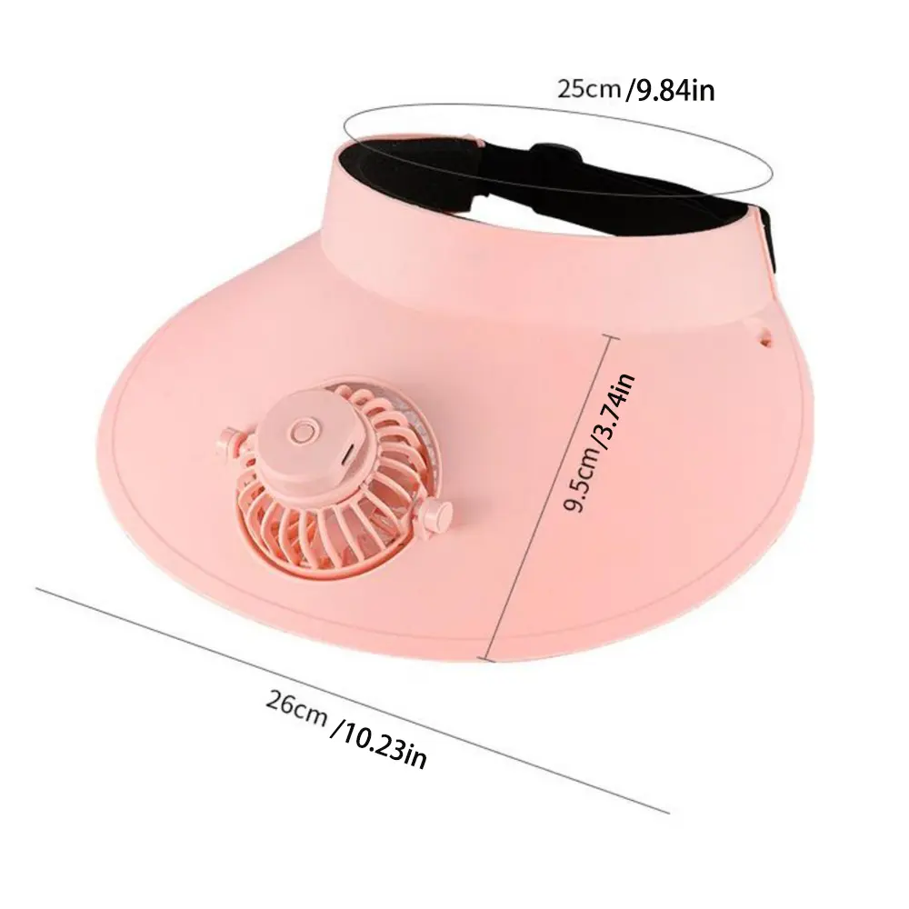 Fan Cap for Summer Shading Sun Protection The Rotating Outdoor USB Power Cable Cap Has Fan with 3 Wind Speeds Summer Shading Cap