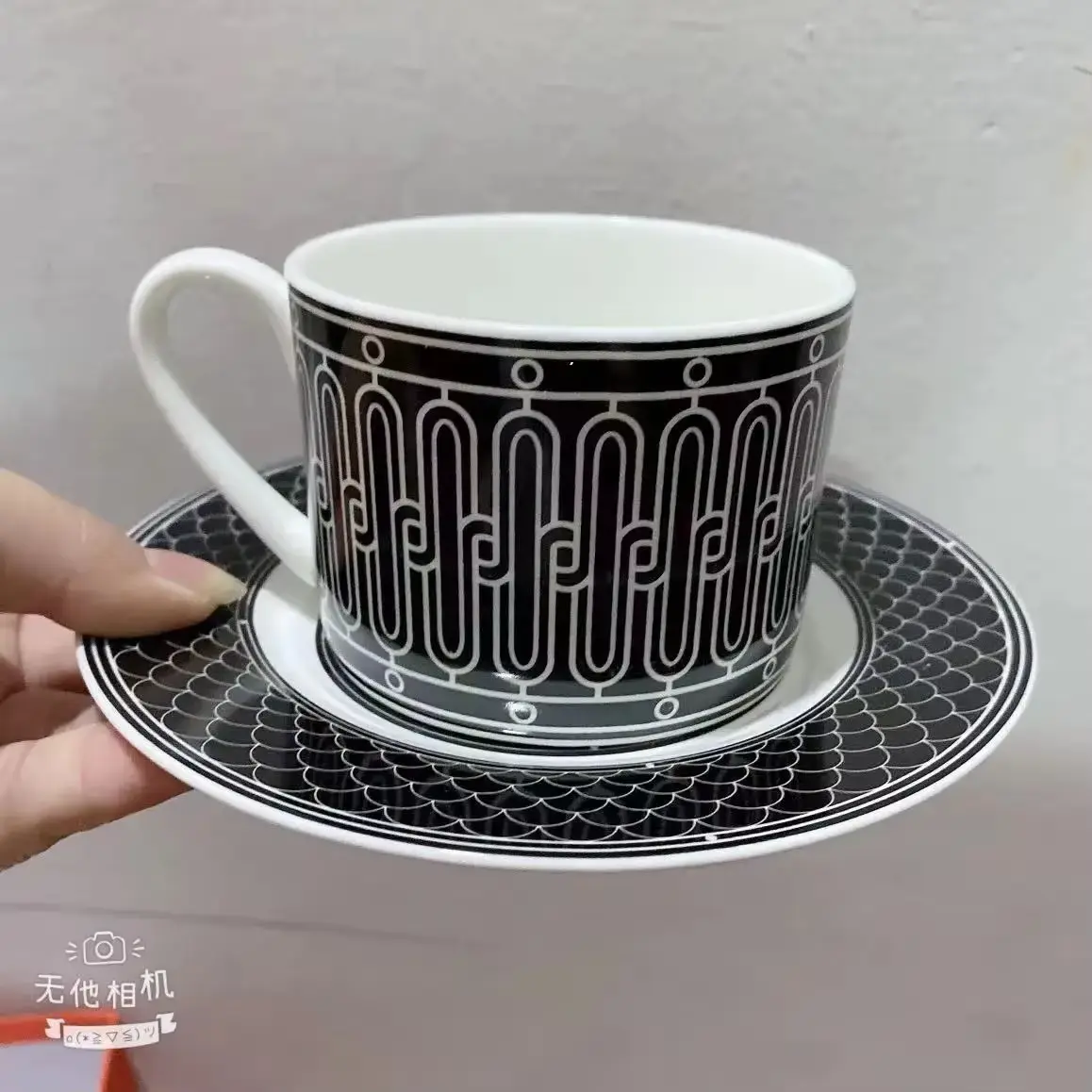 12Pcs gift box set Striped Dot Ceramic Espresso Coffee Cup Tea Milk Drinking Cups with Handle Mug for Office Novelty Gift