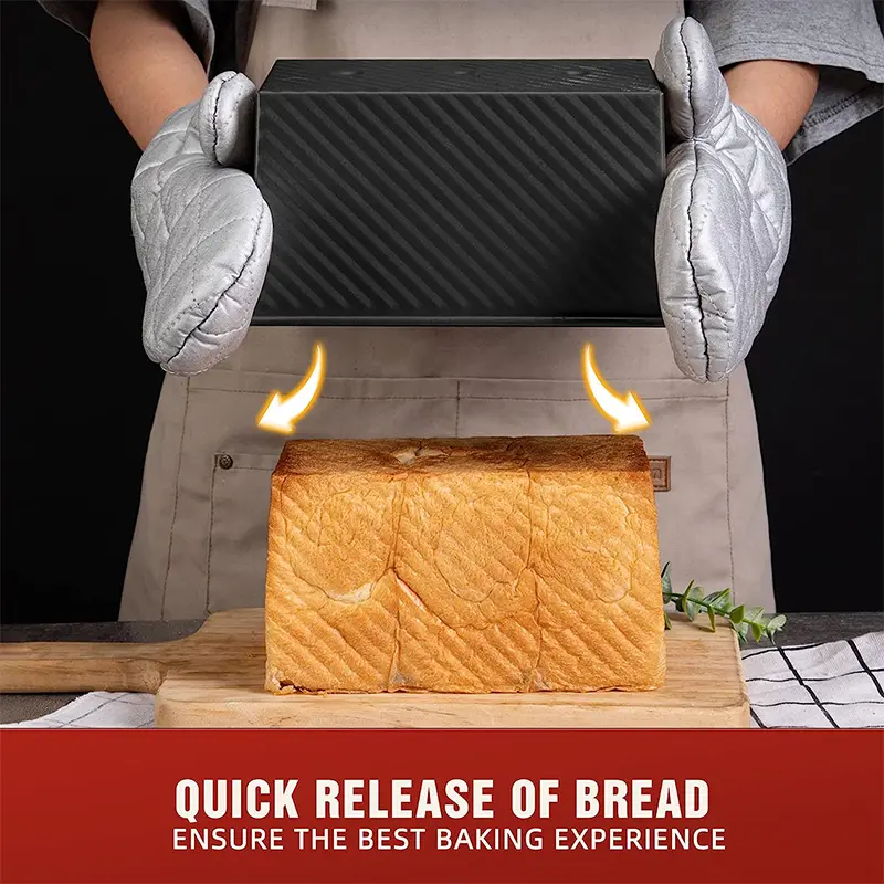 1 PCS Rectangular Bread Tray Bread Baking Mold Cake Toast Mold Carbon Steel Rectangular Corrugated Non Stick Baking Bread Box