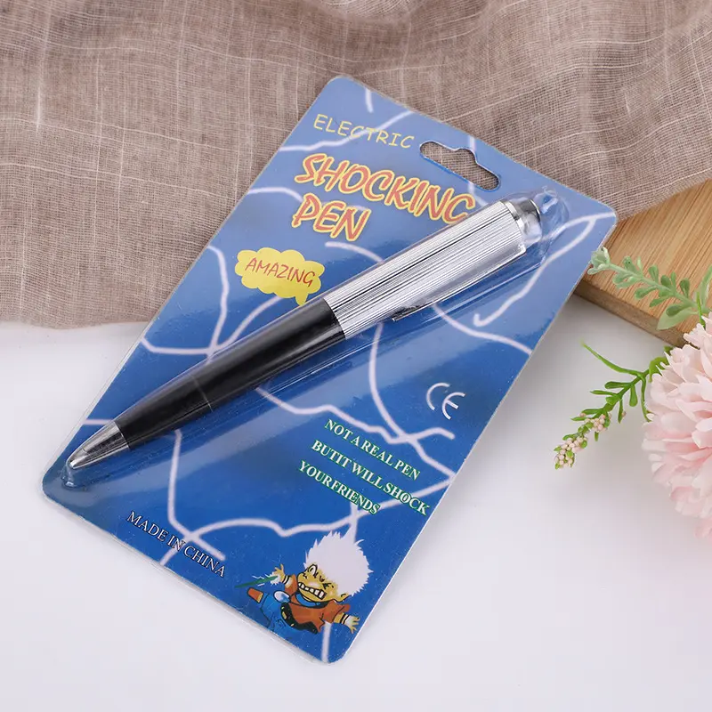 1pcs Creative Electric Shock Ballpoint Pen Toy Funny Trick Fun Gadget Trick School Signing Pens April Fool Toy BEST GOT Gift ﻿