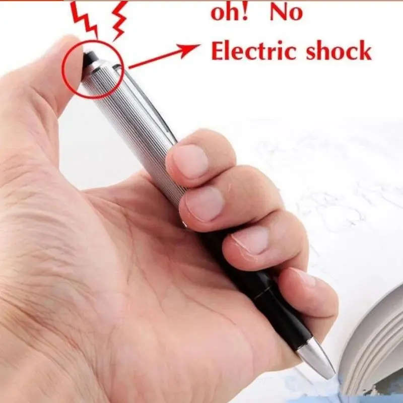 1pcs Creative Electric Shock Ballpoint Pen Toy Funny Trick Fun Gadget Trick School Signing Pens April Fool Toy BEST GOT Gift ﻿