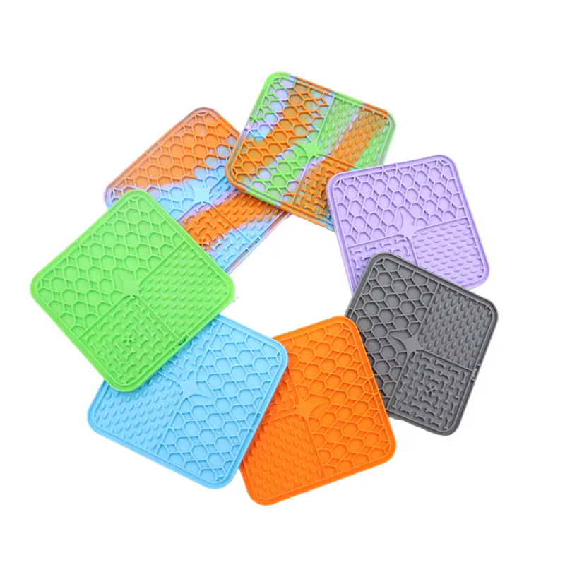 Pet Meal Mat Licking Mat Silicone Mat Pet Slow Food Board Tableware Cat Slow Feeding Mat Training Dog Feeder Anti Choking Mat