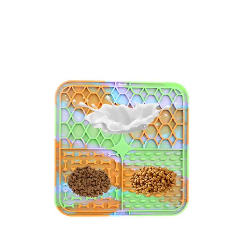 Pet Meal Mat Licking Mat Silicone Mat Pet Slow Food Board Tableware Cat Slow Feeding Mat Training Dog Feeder Anti Choking Mat