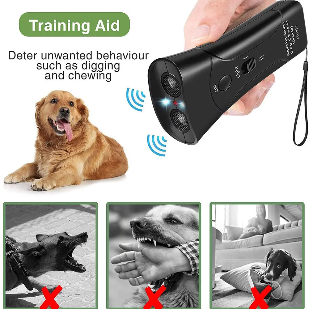 Pet Drive Dog Ultrasonic Barking Training Equipment Anti Barking Stop Training Equipment Anti Barking Stop Barking Flashlight