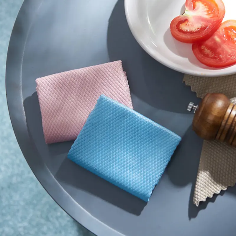 Reusable Fish Scale Wiping Cloth Ultra-fine Fiber Glass Cleaning Cloth Lint Free Cloth Windows Kitchen Mirrors Wipe Polishing