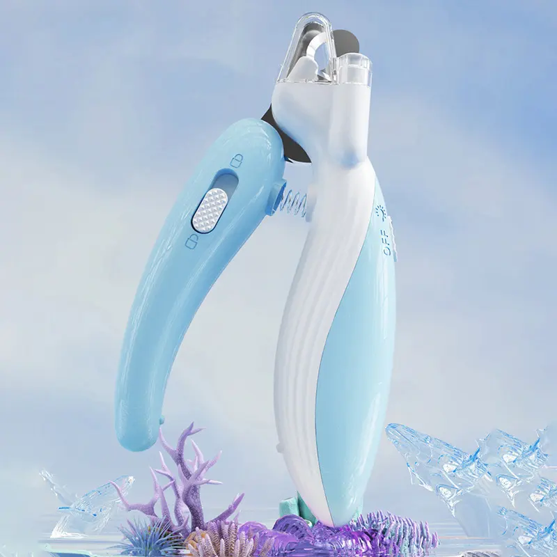 Cat Nail Clipper Professional Pet Nail Trimmer Dog Toe Claw Trimmer with LED Light Pet Claw Shape Trimming Pet Nail Clipper