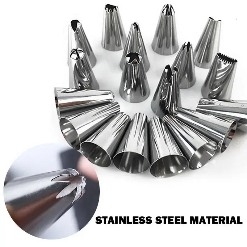 Multi Functional Cake Nozzle Pipe Cake Decoration Tool Candy Cookie Decoration Nozzle DIY Tool with Silicone Bag Pastry Tool