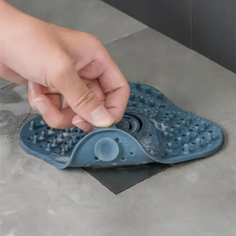 Sink Filter Hair Catcher Bathtub Drain Cover Plug Sink Mesh Filter Silicone Anti Odor Floor Drain Drain Hole Plug Sewer Hair Pad