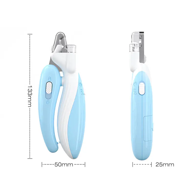 Cat Nail Clipper Professional Pet Nail Trimmer Dog Toe Claw Trimmer with LED Light Pet Claw Shape Trimming Pet Nail Clipper