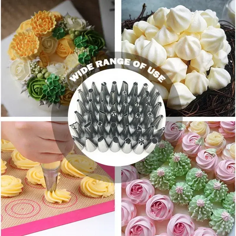 Multi Functional Cake Nozzle Pipe Cake Decoration Tool Candy Cookie Decoration Nozzle DIY Tool with Silicone Bag Pastry Tool