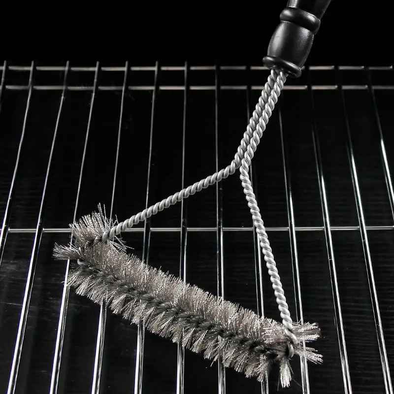 Durable Barbecue Brush Barbecue Cleaning Stainless Steel Wire Brush Pig Hair Non stick Cleaning Brush Barbecue Tool Accessories