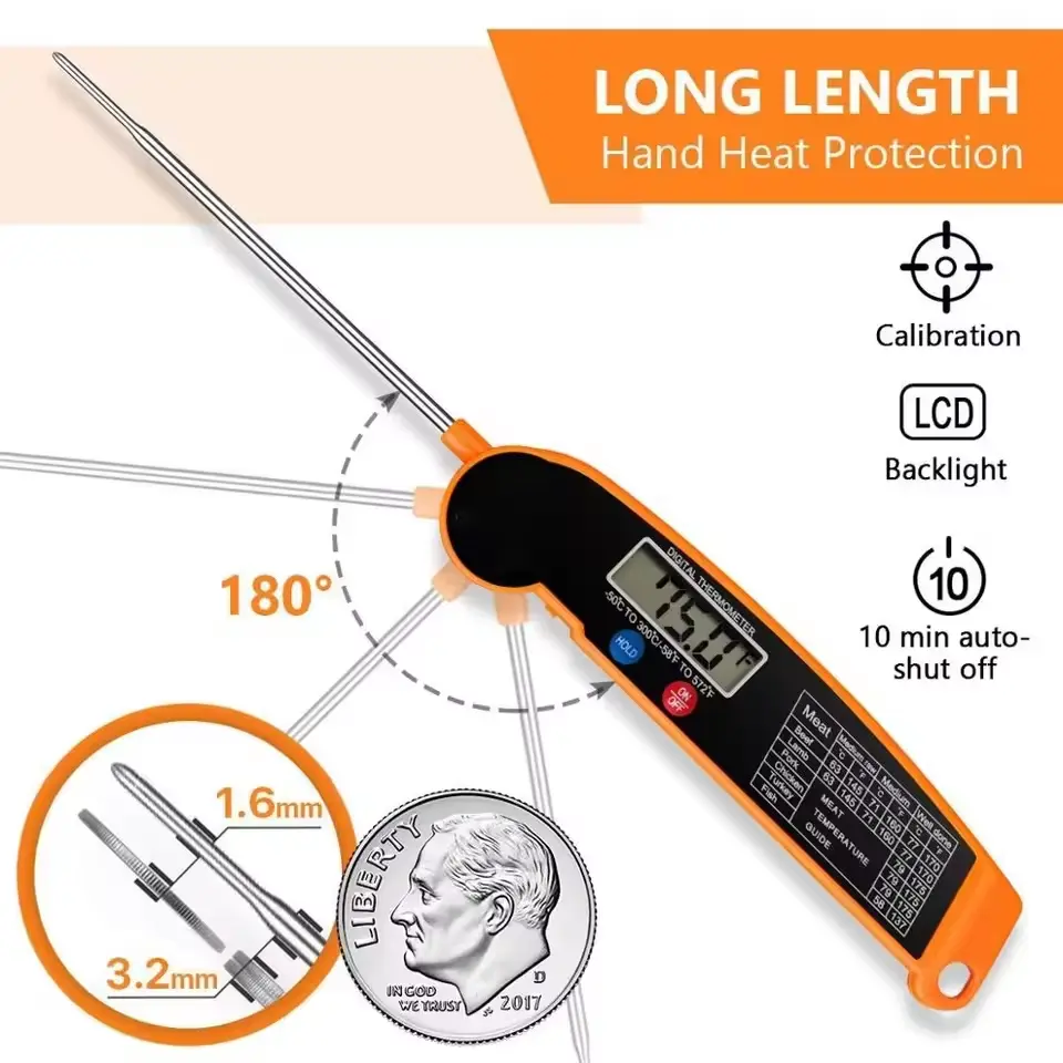 Hot Sale Digital Kitchen Food Thermometer Probe BBQ Electronic Oven Thermometer For Meat Water Milk Cooking Food  Kitchen Tools