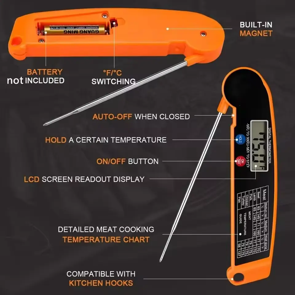 Hot Sale Digital Kitchen Food Thermometer Probe BBQ Electronic Oven Thermometer For Meat Water Milk Cooking Food  Kitchen Tools