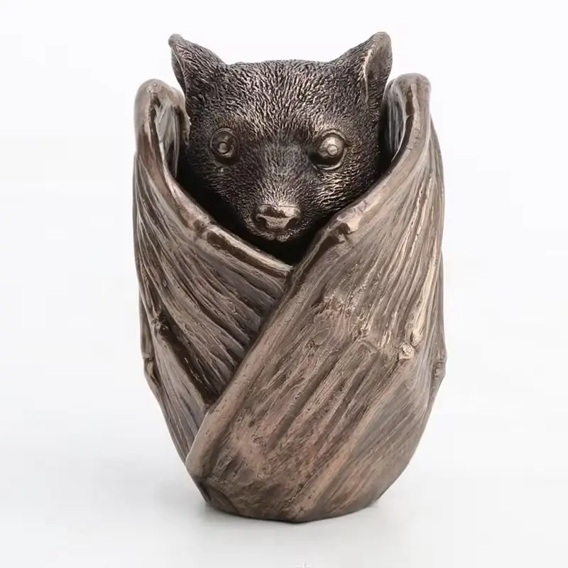 Halloween Decoration Bat Resin Craft Cup Gothic Home Decoration Bat Jewelry Box Detachable Bat Storage Box Desktop Decoration