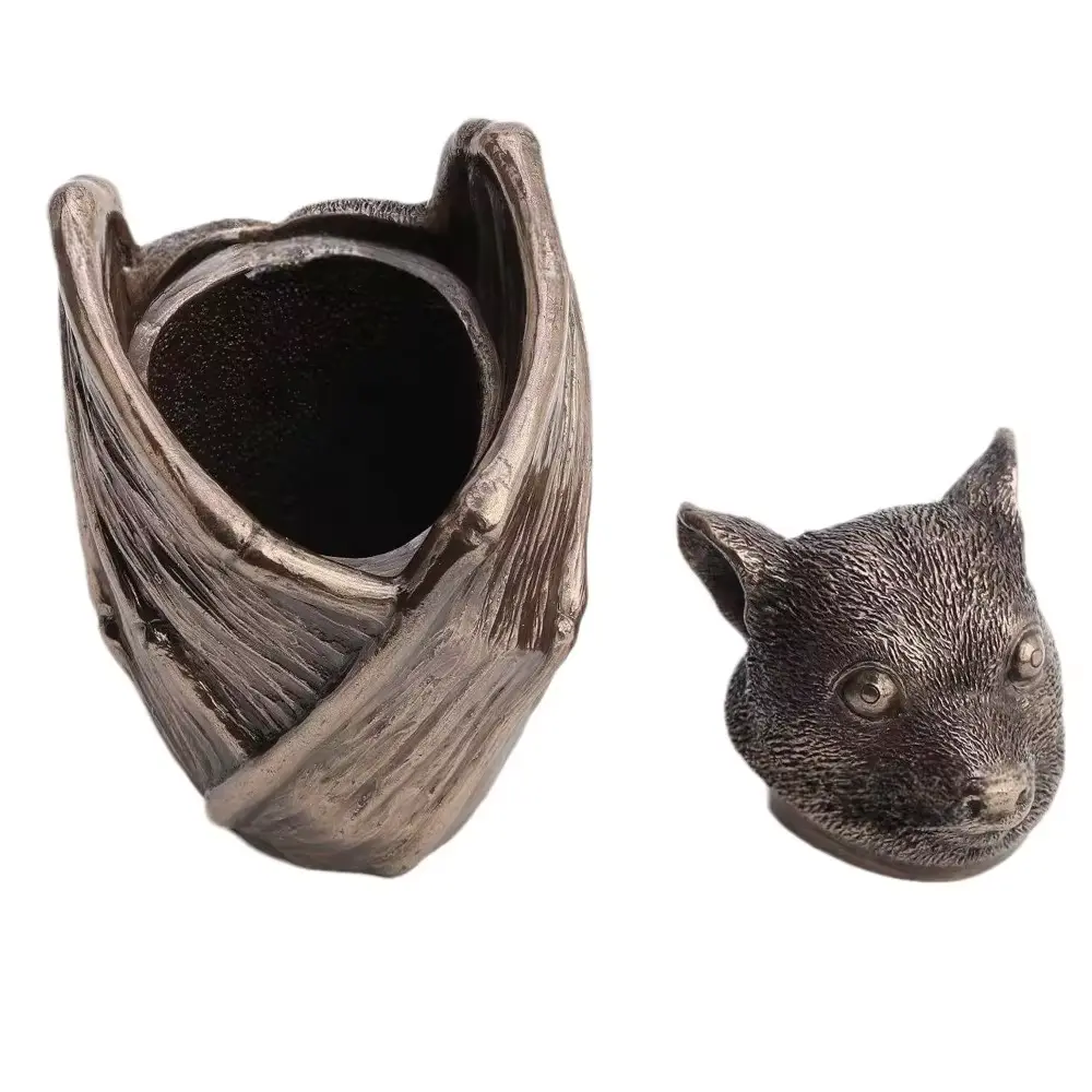 Halloween Decoration Bat Resin Craft Cup Gothic Home Decoration Bat Jewelry Box Detachable Bat Storage Box Desktop Decoration