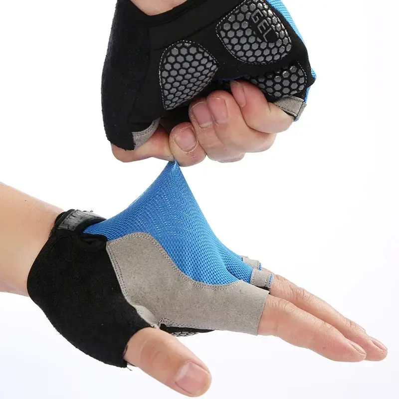 Outdoor Cycling Gloves for Men Women Mountain Bike Fitness Exercise Gloves Anti Slip Shockproof Breathable Half Finger Gloves