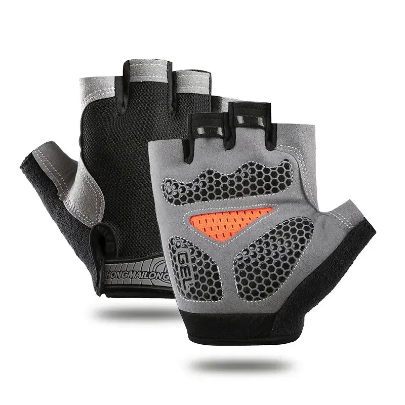 Outdoor Cycling Gloves for Men Women Mountain Bike Fitness Exercise Gloves Anti Slip Shockproof Breathable Half Finger Gloves