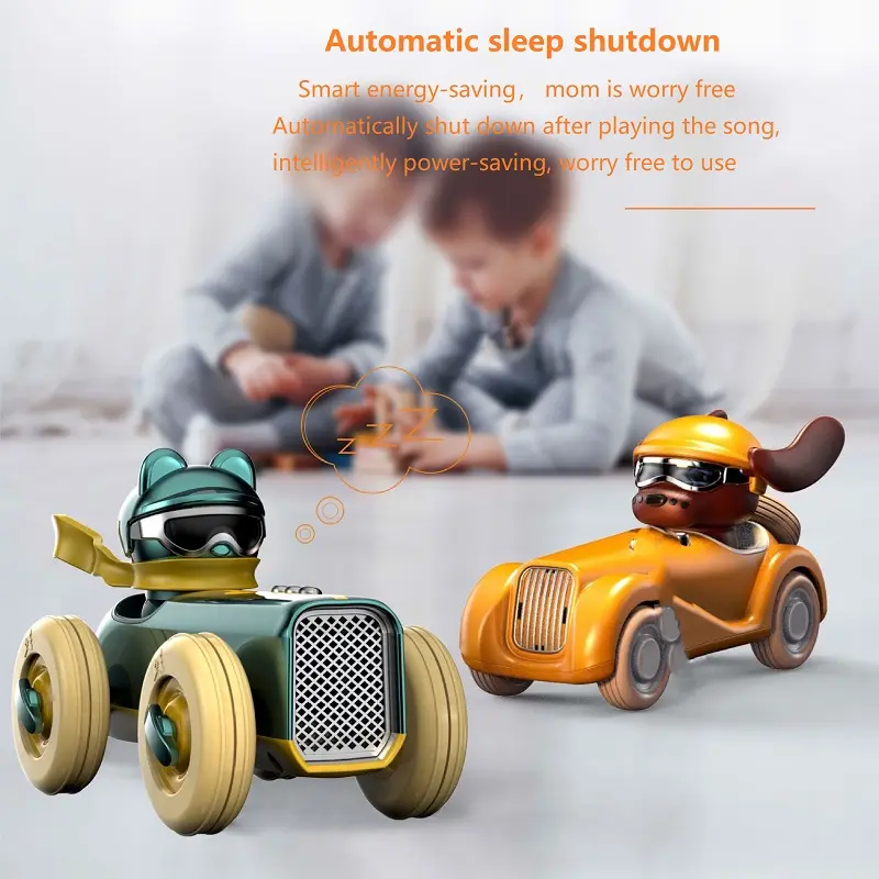 Rebound Car Children's Toy Car Inertia Pulley Electric Music Story Function Car Model Animal Fun Car Toy Puzzle Children's Gift