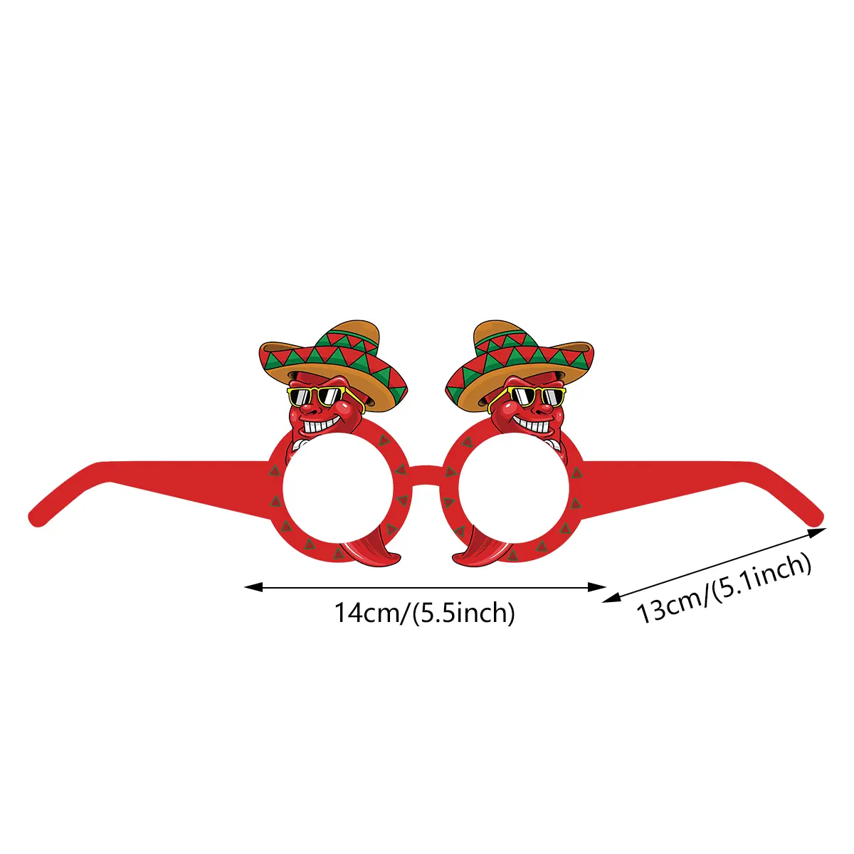 1 Set of Mexican Themed Party Paper Glasses Birthday Party Photos Funny Eye Set Photos Funny Props Party Glasses Accessories