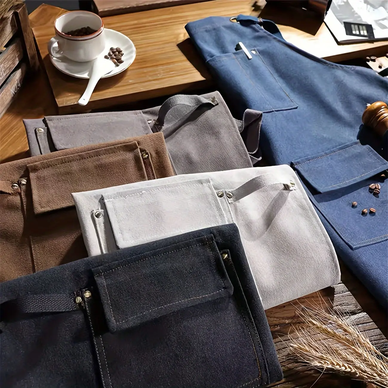 High Quality Thickened Cotton Canvas Waterproof Apron for European American Aprons Carpenters Electricians Park Work Aprons