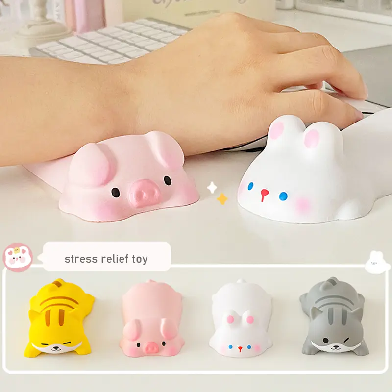Ergonomic Wrist Stand Desktop Mouse Pad Wrist Stand Suitable for Mouse Pads Laptop Armrests Cute Animal Model Armrest Support