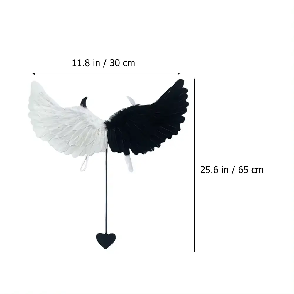 Devil Angel Feather Wings Dress up Halloween Party Costume Wings Prop Accessories Costume Fashion Show Stage Performance Props