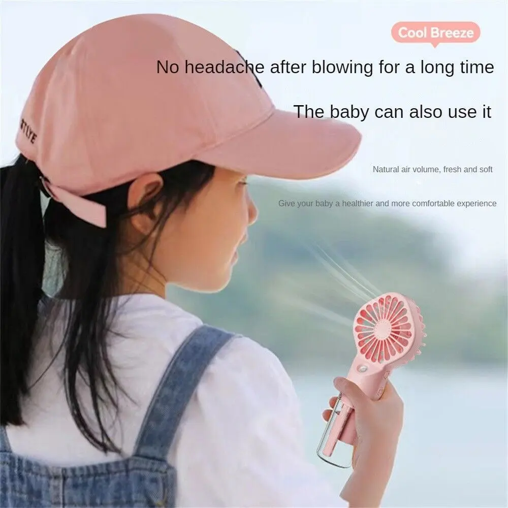 Portable Handheld Humidification Spray Small Fan Student Dormitory Mini Fan Outdoor Handheld Spray Fan Summer Water Supplement