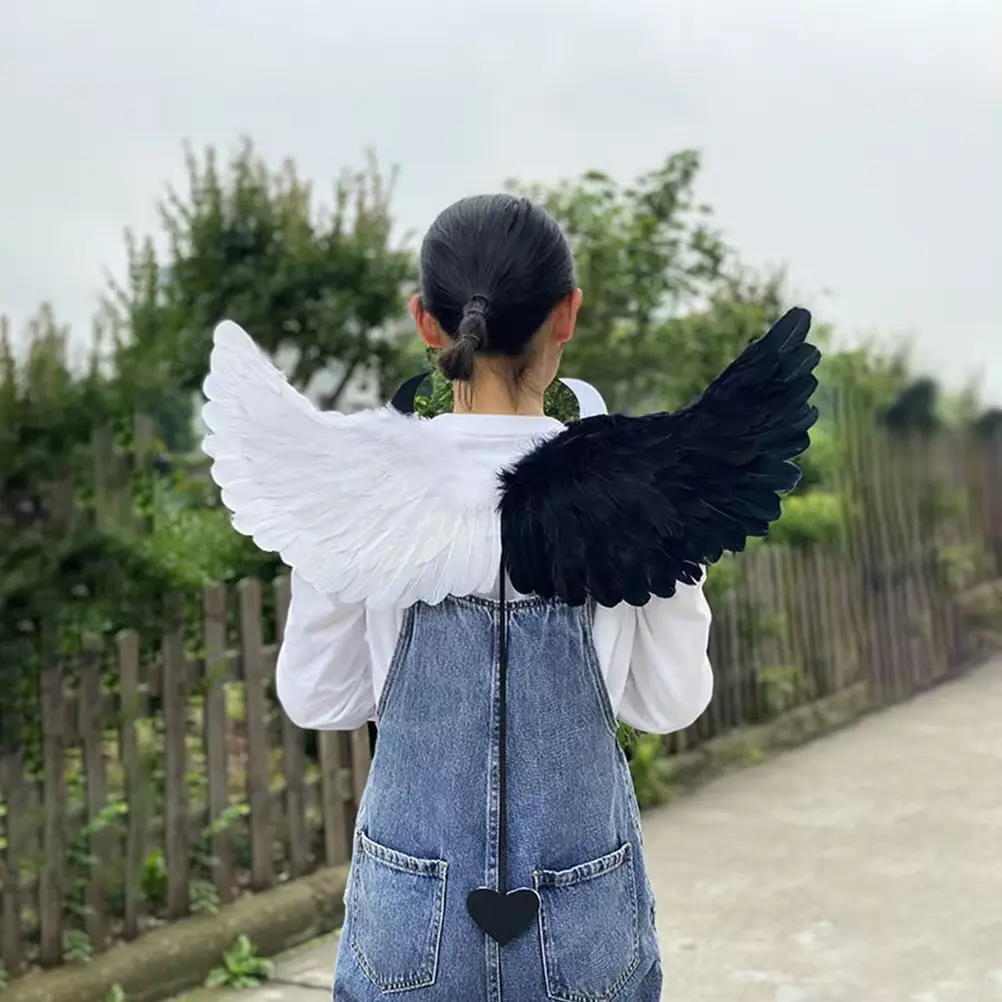 Devil Angel Feather Wings Dress up Halloween Party Costume Wings Prop Accessories Costume Fashion Show Stage Performance Props