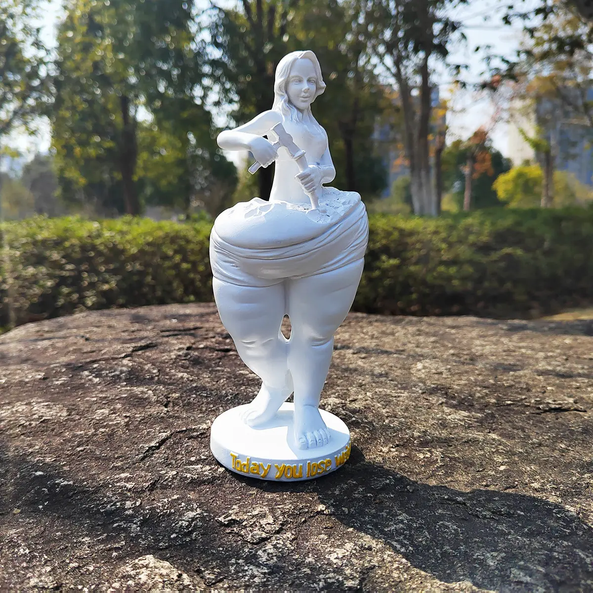 Slimming Goddess Sculpture Resin Portrait Sculpture Model Self motivation Yoga Fitness Beauty Front Desk Decoration Crafts