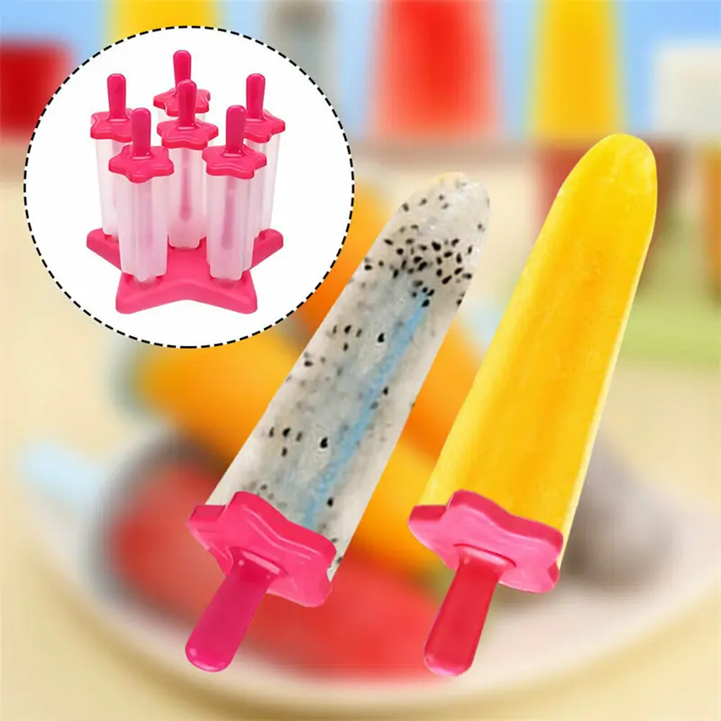 Six in One Summer Ice Cream Elliptical Mold Handmade Children's Ice Cream Mold Household Ice Stick Qualification Ice Cream Block