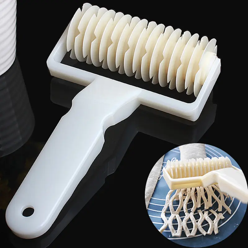 Mesh Dough Roller Knife Pizza Cake Dough Flower Knife Pie Pizza Biscuit Pulling Mesh Wheel Knife  Kitchen Baking Tool