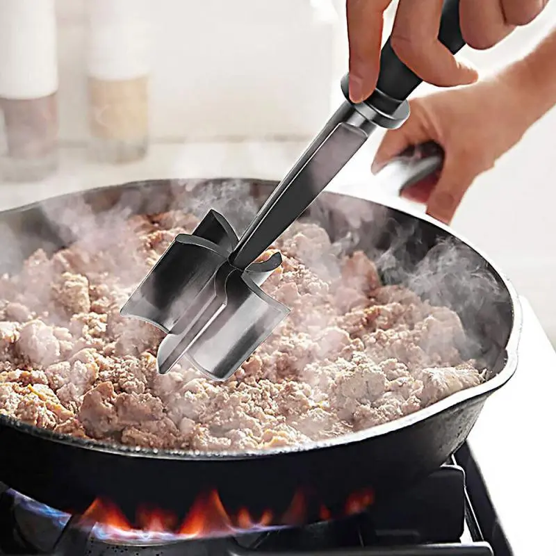Meat Pounding Shovel Handheld Meat Cutter Salad Mixer Meat Pounder Rice Mixer Meat Mincing Shovel Household Kitchen Accessories