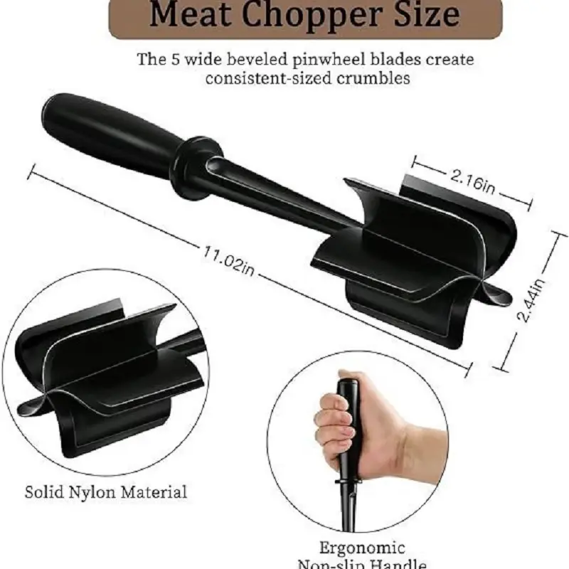 Meat Pounding Shovel Handheld Meat Cutter Salad Mixer Meat Pounder Rice Mixer Meat Mincing Shovel Household Kitchen Accessories