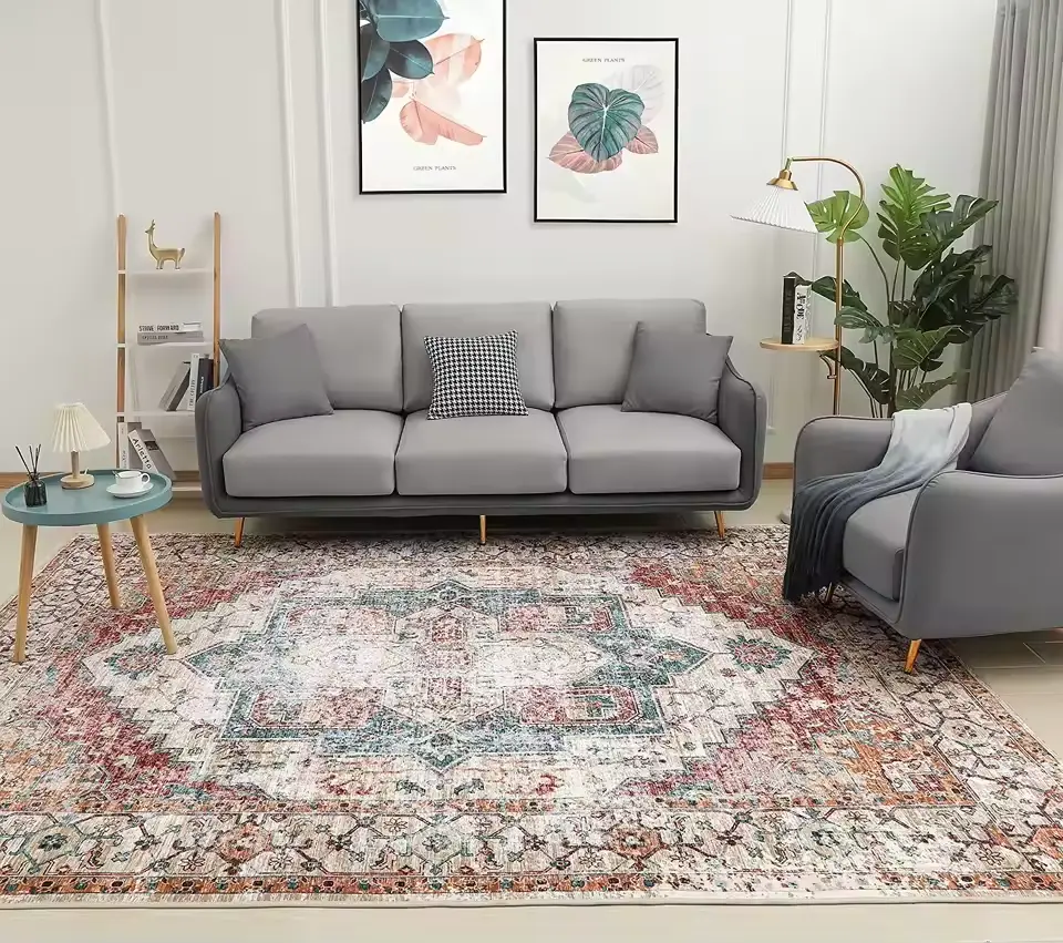 Printed Persian Carpet Living Room Decoration Carpet Christmas Decoration Carpet Bedroom Carpet Large Kitchen Carpet