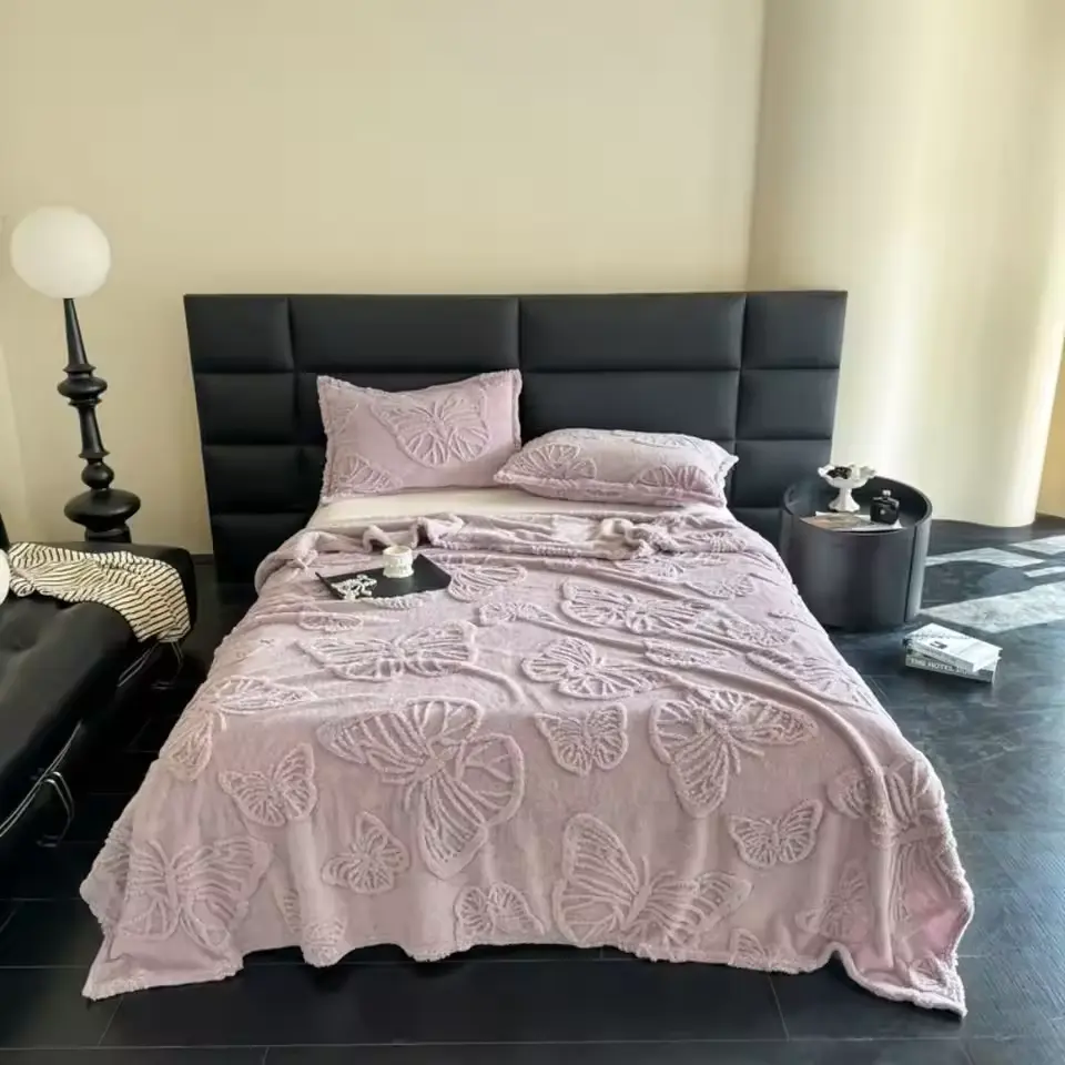 3D Butterfly Jacquard Breathable Cooler Quilt New Double Sided Cooling Blanket Skin-Friendly Cold Effect Conditioning Quilt