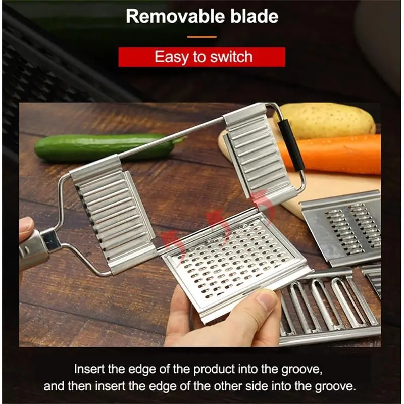 4-in-1 Portable Manual Shredder multi Functional Vegetable Slicer Easy to Clean Grinder Multi Functional Household Kitchen Tool