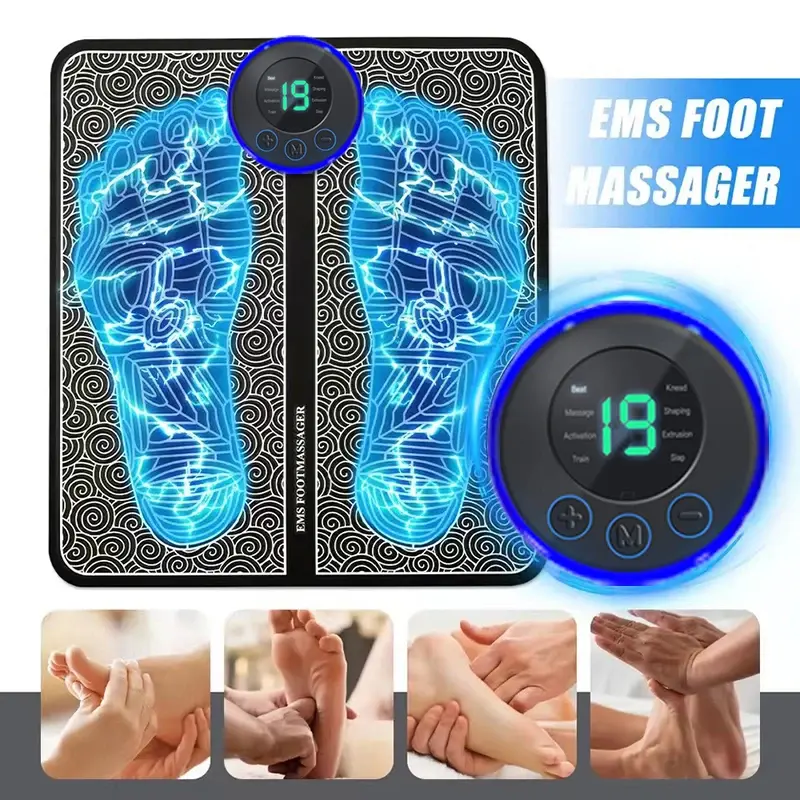 Rechargeable Foot Massage Pad  Acupoint Electric Relieves Foot Pain Electric Stimulates Muscles Improves Blood Circulation