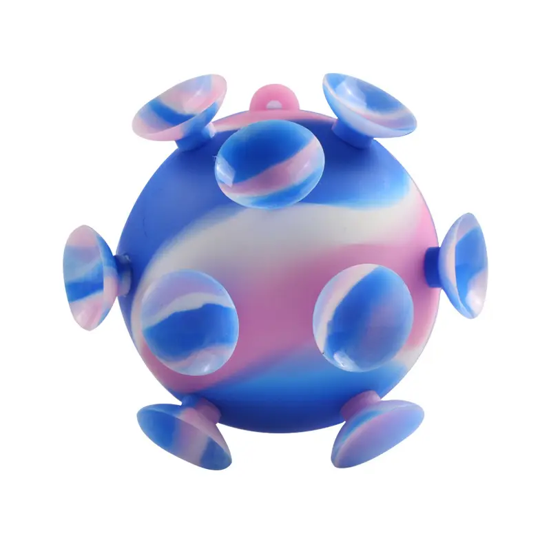 3D Suction Cup Ball Silicone Suction Cup Ball Colorful Small Size Easy to Carry Magic Pressure Reducing Toy Children's Gift Toy