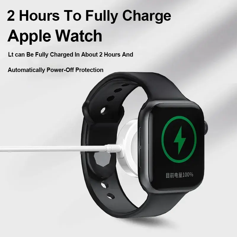 1M USB Wireless Magnetic Portable Refer to Series 8 7 6 SE 5 Fast Magnetic Charging Cable for Apple Watch Wireless Charger