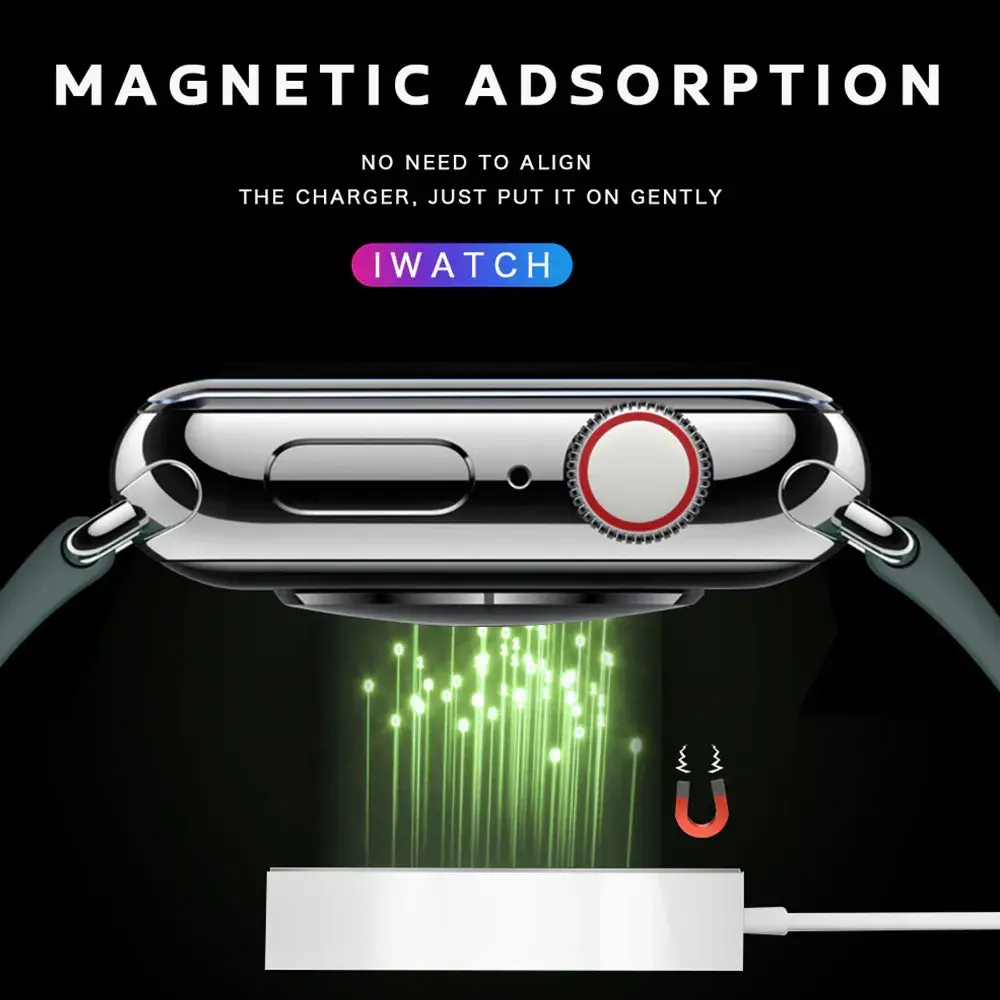 1M USB Wireless Magnetic Portable Refer to Series 8 7 6 SE 5 Fast Magnetic Charging Cable for Apple Watch Wireless Charger