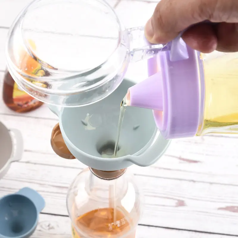 Four In One Multi Functional Funnel Combination Set for Filtering Oil Pot Impurities Kitchen Oil Pouring Funnel Liquid Filter