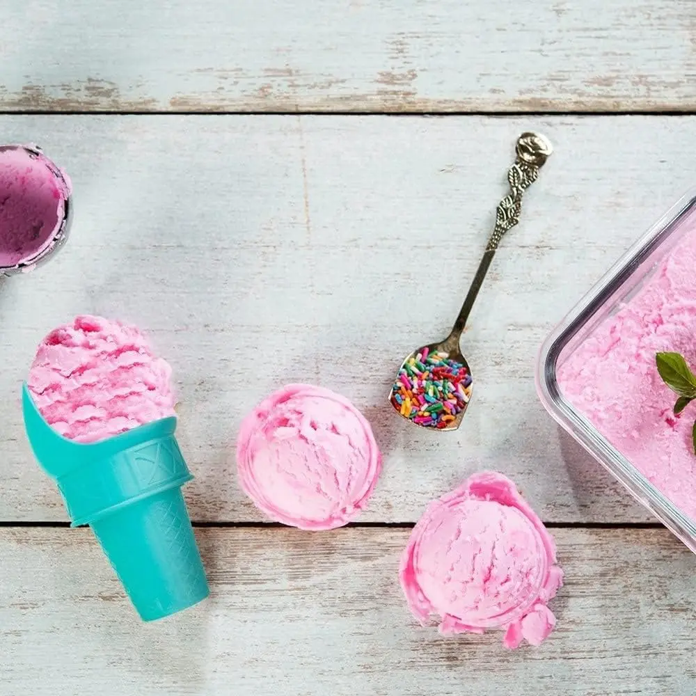 Ice Cream Spoon Cone Support Children's Food Grade Reusable Frozen Ice Cream Spoon Mini  Spoon Children's Ice Cream Spoon