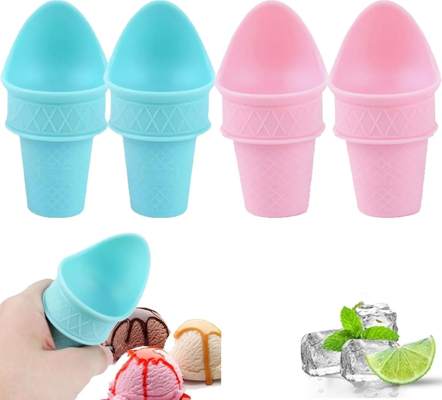 Ice Cream Spoon Cone Support Children's Food Grade Reusable Frozen Ice Cream Spoon Mini  Spoon Children's Ice Cream Spoon