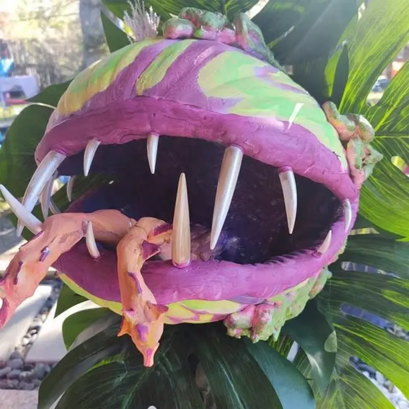 10 Halloween Pumpkin Dentures Prank Horror Pumpkin Lantern Human Eating Flower Decoration Sharp Dentures Atmosphere Decoration