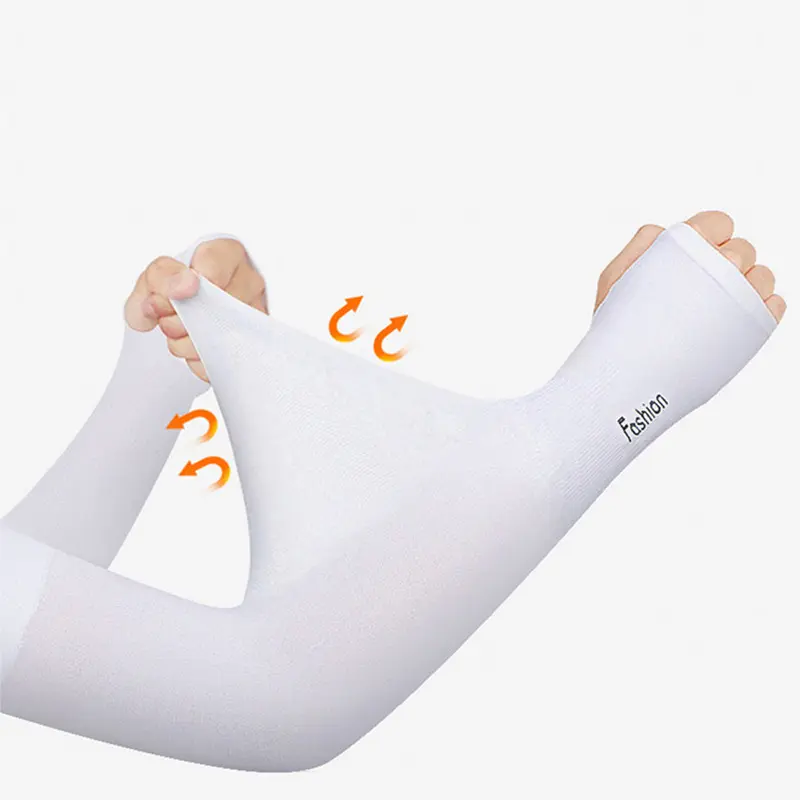 Summer Ice Silk Long Sleeves Sun Protection Hand Sleeves Cool and Refreshing Fabric Sports Cycling Ice Sleeves UV Protection