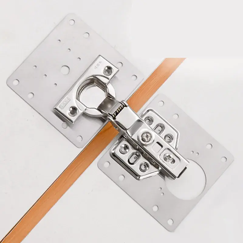 2/4Pcs Kitchen Cabinet Door Hinge Installation Plate Cabinet Hinge Repair Plate Kit Cabinet Door Fixing Tools Installation Plate