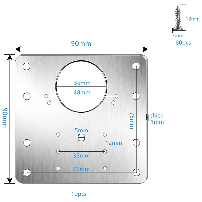 2/4Pcs Kitchen Cabinet Door Hinge Installation Plate Cabinet Hinge Repair Plate Kit Cabinet Door Fixing Tools Installation Plate